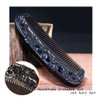 Sitronugras Ebony Wood Comb - Carved Craft Natural Black Sandalwood Hair Comb for Women - No Static Fine Tooth Comb with gift box (Birds and flowers)