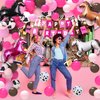 Cowgirl Birthday Party Decorations Western Party Decorations Include Cowgirl Backdrop Balloons Banner and Horse Foil Balloons, Cowgirl Theme Birthday Party Supplies