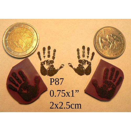 P87 Hand Prints Rubber Stamps