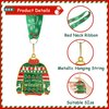 Abaokai 3 Pieces Christmas Ugly Sweater Medal Christmas Style Neck Ribbon, Award Contest Medals Christmas Tree Ornament for Ugly Sweater Contest Party, Best Ugly Christmas Sweater Trophy Award