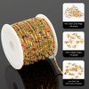 UMAOKANG 4 Meters Gold Plated Chain for Jewelry Making Stainless Steel Bead Ball Chain Roll with Jump Rings and Lobster Clasps