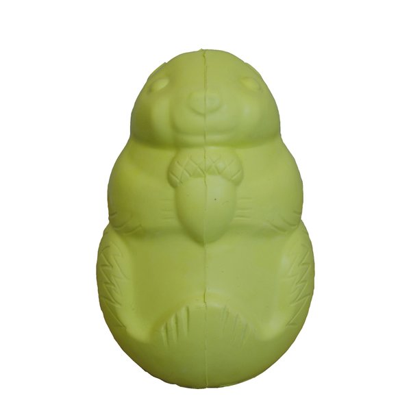 Jolly Pets Rubber Squirrel Dog Toy/Treat Holder, 3 Inches, Green (JC003 GRN)