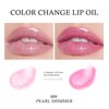 KYDA Hydrating Lip Glow Oil, Color Changing Tint, Moisturizing Lip Oil, Glossy Transparent Plumping Lip Gloss, Tinted Lip Oil for Lip Care and Dry Lips-Pearl Shimmer