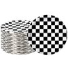 HSPAIDYP 40 Pcs Black and White Checkered Race Car Party Supplies Racing Themed Paper Plates 7" Black and White Checkered Dessert Plates for Kids Car Sports Themed Race car Birthday Party Decorations