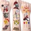 Medieval Knight Temporary Tattoos Stickers - 200+ Yoyuspy Medieval Party Decorations Knights Soldier Tattoo Stickers Gifts for Boys Castle Fake Tattoos for Kids Birthday Party Supplies Favors Prizes