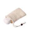 HLLMX 6 Pack Sisal Soap Bag Mesh Soap Saver Bag Natural Sisal Exfoliating Soap Pouch for Foaming Drying Bar Soap, Exfoliating Soap Pocket Soap Holder with Drawstring