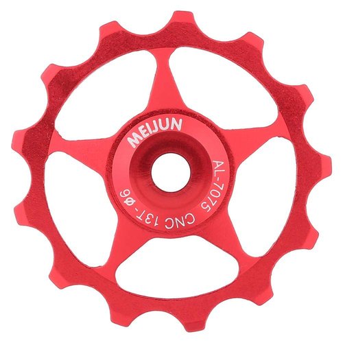 11T/13T Derailleur Pulley Aluminium Alloy Wheel Rear Derailleur Pulley Wheel Pulley (13T Red)
