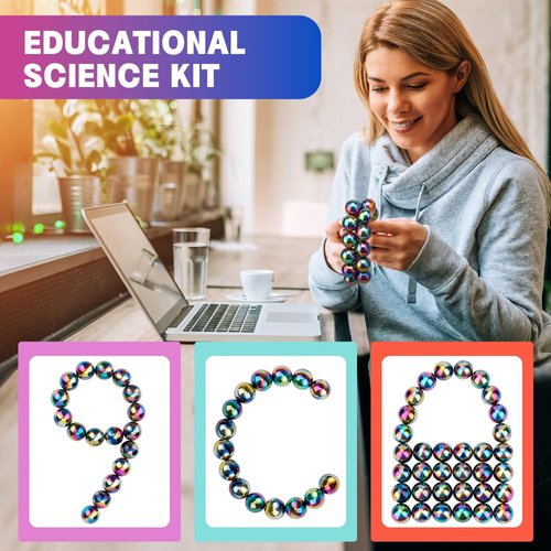 Fidget Magnet Stress Ball Toy for Adults, Magnet Hand Roller, Stress Relief Autism Magnetic Toy for Men, Magnet Slime Ferrite Putty Office Desk Decorations, Anti Anxiety Gift for Science Kit 21 PCS