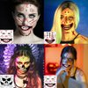 ENYACOS 5 Sheets Halloween Scary Face Tattoos+1 Sheet Fake Scars Stitches Tattoo,Bloody Mouth Tattoo,Halloween Zombie Make Up,Fake Wounds,Halloween Prank Makeup Temporary Tattoo (A)