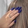 Funyrich Long Coffin Press on Nails Blue Artificial Fake Nails Ballerina Matte Full Cover False Nail for Women and Girls (24 Pcs)