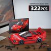 VGD Car Building Kit with Display Case, Cool Collectible Model Super Race Car Building Blocks Set, 1:24 Scale Collectible Model Cars Set for Kids Boys Girls Adults Sportscar Lovers Kids - 322PCS