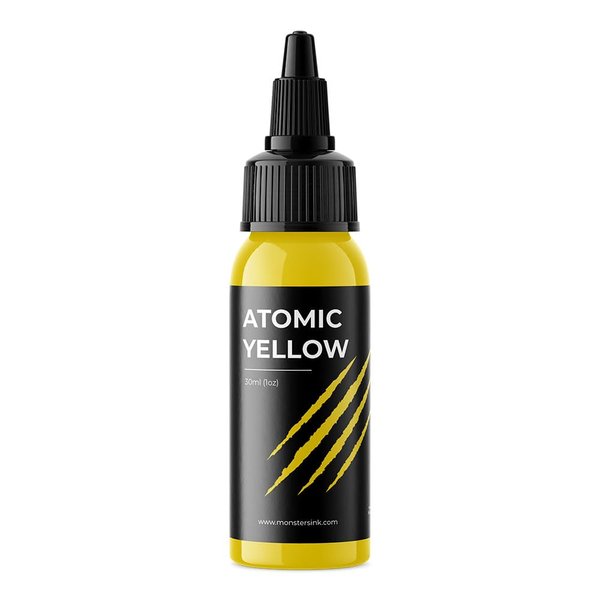 Yellow Tattoo Ink by Monsters Ink Tattoo (Atomic Yellow, 1oz)