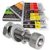 EEEEE 982pcs M2 M2.5 M3 M4 M5 M6 Hex Socket Cap Screws Head Cap Screws 304 Stainless Steel Nut Bolt Kit Screw Assortment Set with Machine Assorted Washer Small Spring Washer and Nut Set