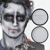 MEICOLY Grey Face Body Paint,30g/1.05oz Water Based Washable Face Paint, Zombie Makeup for Adult and Kid,Gray Body Paint,Halloween SFX Grayscale Homestuck Cosplay Makeup,Light Grey