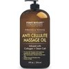 First Botany, Anti-Cellulite Massage Oil Infused with Collagen & Stem Cells - Natural Cellulite & Stretch Mark Treatment for Men & Women - 8 oz