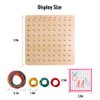 Skrtuan Wooden Geoboard with Rubber Bands, Montessori Educational Toy for Kids, Pattern Block Geo Board with Pattern Cards and Rubber Bands Create to Figures Shape STEM Puzzle Matrix Brain Teaser