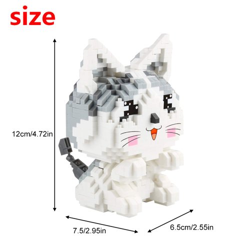 Larcele Cat Micro Building Blocks Pet Mini Building Toy Bricks,1022 Pieces KLJM-02 (Model 2284)