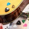 6 Pieces Pick Holder Stick-on Guitar Pick Holder Black Plastic Easy to Paste on the Guitar with Adhesive Back and Spring Guitar Accessories Convenient Picks Placement for Acoustic Guitar Bass Ukulele