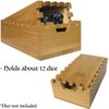 Bamboo Dice Tower | Special Edition Wooden Rolling Case | Perfect for DM's, Mini Games, RPG Players, DND, Dungeons and Dragons | Foldable Handcrafted Wood Die Roller Castle | Collapsible Chest