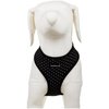 Puppia Dotty Dog Harness Over-The-Head No Pull No Choke Walking Training Adjustable for Small & Medium Dog, Medium, Black