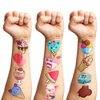 117 PCS Funny Ice Cream Popsicle Temporary Tattoos Summer Cone Party Decorations Favors Supplies Sweet Theme Birthday Cute Stickers Christmas Gifts Baby Shower Boys Girls Class School Prizes Carnival