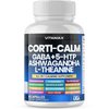 Corti-Calm Cortisol Supplement, L Theanine, Ashwagandha, Vitamin D 3, GABA for Relaxation, Fatigue & Focus with Ginkgo Biloba, Bacopa Monnieri, 5-HTP – Non-GMO, Made in USA – 60ct
