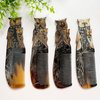 Symbol of LUCK & Knowledge, Natural Buffalo Horn Comb, Ox Horn Comb Anti-Static, Luxury Double Pigeon, Buffalo Horn Hair Comb for Anti Static Massage (Owl)