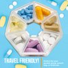 MEDca Weekly Pill Organizer Clear 7-Sided Pill Reminder, Round Shaped Pack of 2