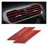 20 Pieces Car Air Conditioner Decoration Strip for Vent Outlet, Universal Waterproof Bendable Air Vent Outlet Trim Decoration, Suitable for Most Air Vent Outlet, Car Interior Accessories (Red)
