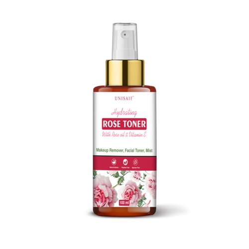 UNISAIF Rose Toner for Face – Rose Hydrating Toner & Facial Mist with Rose Oil | Unclog pores | Makeup Removal | Facial Toner for Acne Prone Skin (3.38Fl oz 100 ml)