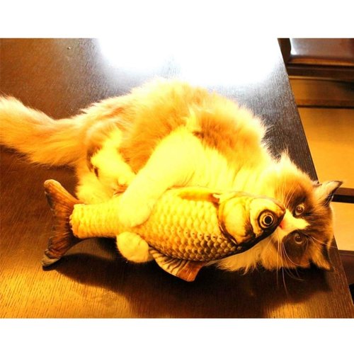 Toyvian Plush Fish Soft Fish Toy for Cat, Mini Fish Pillow Cat Stuffed Fish Carp Plush Pillow 3D Soft Fish, Mini Realistic Fish Pillow Simulation Fish Plush Toy Pet Toy