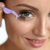 42 Pieces False Eyelashes Applicator Tool Individual Package Plastic Eyelash Extension Tweezers Eyelash Auxiliary Remover Clip for Women Girls Makeup Tools, 6 Colors