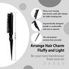 5 Pieces Hair Styling Comb Set Black - Edge Control Brush, 3 Row Teasing Brush, Rat Tail Comb, 3pcs Alligator Clip for Edge Back Brushing Slicking Combing - Women Girls Stylist Baby Beauty Accessories