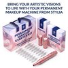 Stylia Permanent Makeup Machine Set – Wireless Machine Kit with 2 Rechargeable Lithium Batteries, Power Adaptor and 16 Cartridges – Microblading Supplies, Low-Noise, High-Speed Motor