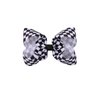 Checkered Plaid Hair Bow Clip Checkered Hair Barrettes Clips Buffalo Plaid Hair Bow Pin BBG71 (Black White Plaid)