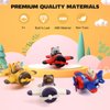 Lilycass 4 Pack Press and Go Toddler Car Toys Cute Animal Airplane Toy Cars Set First Birthday Gifts Boy Girl