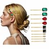 FRDTLUTHW 5 Pairs Bobby Pin Rhinestone Hair Pins for Women Girls(Gold, pack of 10)