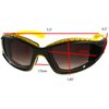 COLOR VIPER ColorViper Safety Glasses Cushioned Sunglasses Bifocal Reader ski sports FBS8998GS (matte black yellow, 2.00)