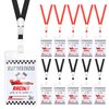 DLUGOPIS 10 Pcs Race Party Tickets with Lanyards Invitations Race Car Birthday Party Supplies Racing Theme Party Favors Gamer Party Vip Pass Accessories for Kids