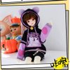 New 1/6, 1/4,1/3 BJD Doll Clothes Cute Cat Sweater Hoodie Jacket for Big 1/6, Yosd, 30cm/45cm/60cm Dolls Clothing BJD SD Doll Accessories (Black-Purple,1/4)