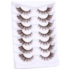 Brown Eyelashes Fairy Lashes Cat Eye Wispy False Eyelashes Strip Lashes Mink Fluffy Strip Lashes Brown Fox Eye Long Volume Fake Eyelashes 7 Pairs ALICROWN