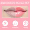 Loobexery 2Pcs Crystal Jelly Lip Oil Big Brush Head Moisturizing Lip Gloss Hydrating Tinted Lip Balm, Long Lasting & Nourishing Lip Glow Oil, Non-sticky Fresh Texture