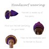 African Women's Turban Hat Stylish Gele Gemstone Headpiece, perfect for wedding parties. Auto Gele Headties (Polyester, purple)