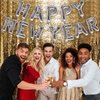 Silver Happy New Year Balloons, 16 Inch Happy New Year Foil Letter Balloons, 2025 New Years Decorations for New Years Eve Party Supplies 2025 New Years Eve Décor