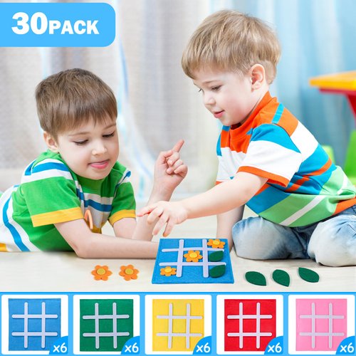 SRENJU SINU 20 Pack Tic Tac Toe Board Game Party Favors for Kids 4-8, Birthday Goodie Bags Stuffers, Classic Bulk Gifts for Kids, Classroom Prizes for Students Boys Girls, Easy to Store