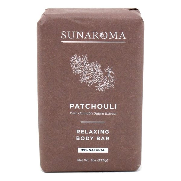 Sunaroma Soap Bar Patchouli 8 Ounce (236ml) (3 Pack)