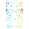 Metisee Holographic Face Stickers Eye Makeup Tattoo Stickers Waterproof Temporary Eyeliner Stickers Halloween Carnival Party Eyeshadow Sticker for Women and Girls (Style C)