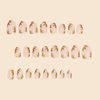 24 Pcs Press on Nails, Sunjasmine Fake Nails with Designs, Acrylic Nails False Nails with Nail Glue for Women (Medium Fall Leaves)