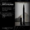 Lash Affair Black Liquid Eyeliner Fine Felt Tip Liner Pen, Eyelashes and Lash Extensions Safe, Cat Eye Makeup, Smudge Proof, Long Lasting, Cruelty-Free, Side Chick