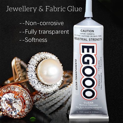 Fabric Glue,Super Glue for Clothes Garment& Metal, Clear Adhesive for DIY Costume with Jewelry Diamonds, Transparent Soft Sealant for Ceramic Leather Wood Crafts 1.7 Fl Oz, 75g